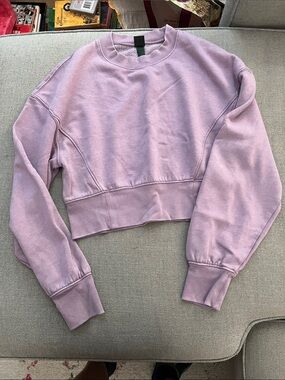 wild fable Lavender Cropped Crewneck Sweatshirt